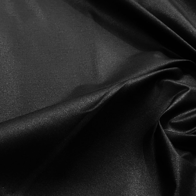 Cotton Canvas Waxed Fabric Black3