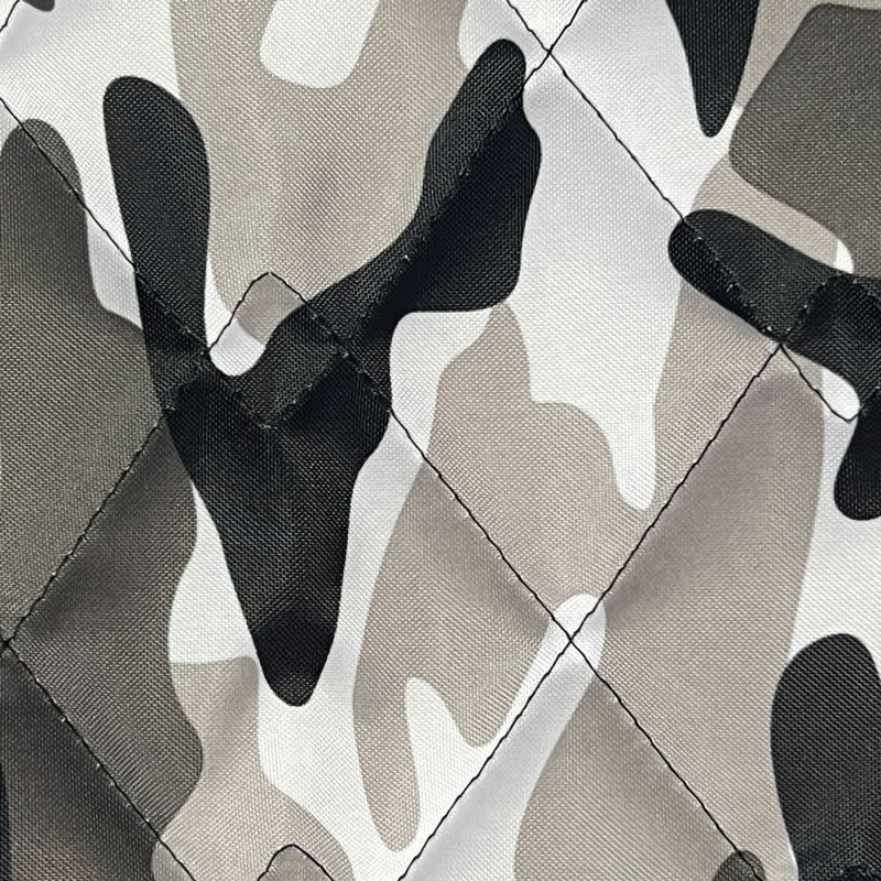 7oz WATERPROOF FABRIC PU Camouflage print Grey Black5