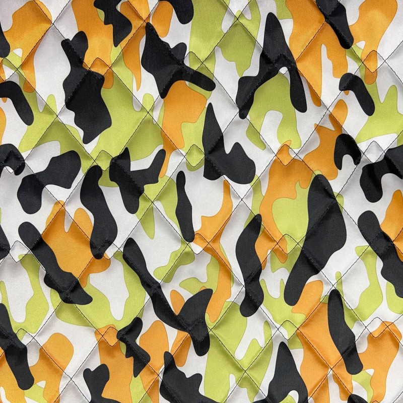 7oz WATERPROOF FABRIC PU Camouflage print LimeBlack3