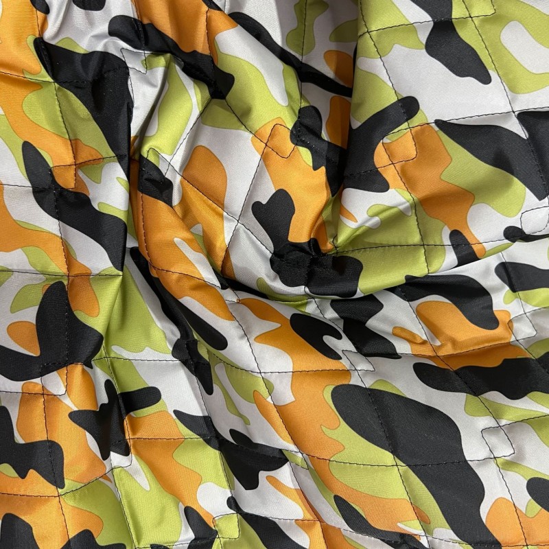 7oz WATERPROOF FABRIC PU Camouflage print LimeBlack6