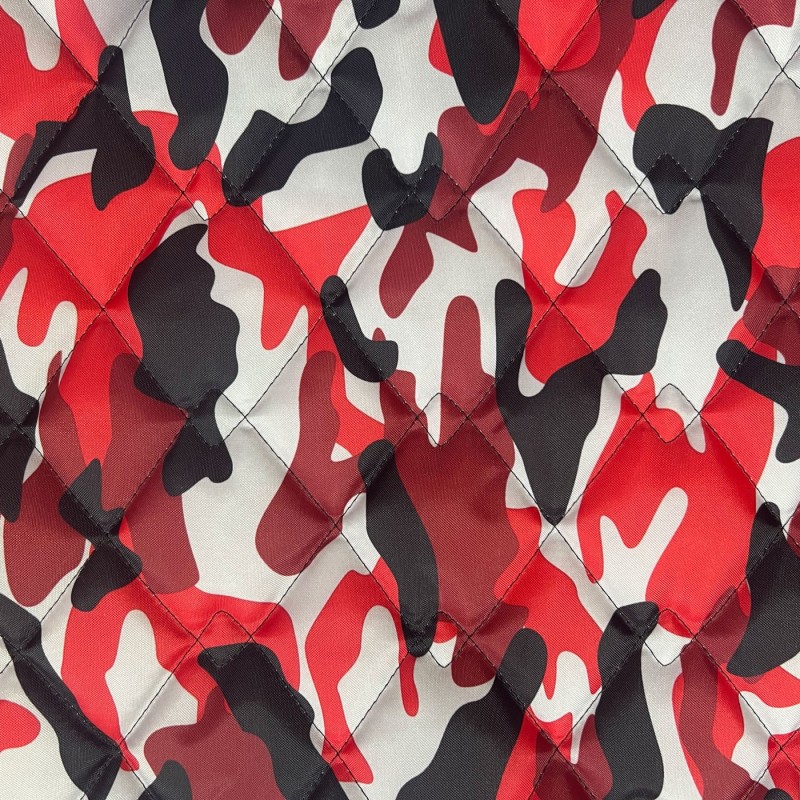 7oz WATERPROOF FABRIC PU Camouflage print Red6