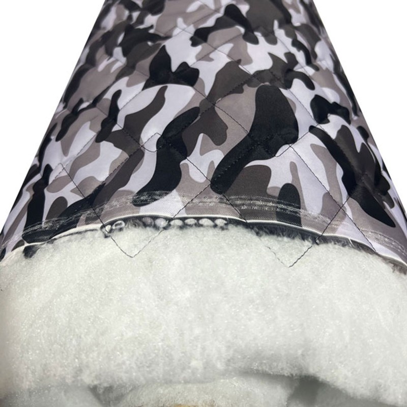 7oz WATERPROOF FABRIC PU Camouflage print Grey Black7